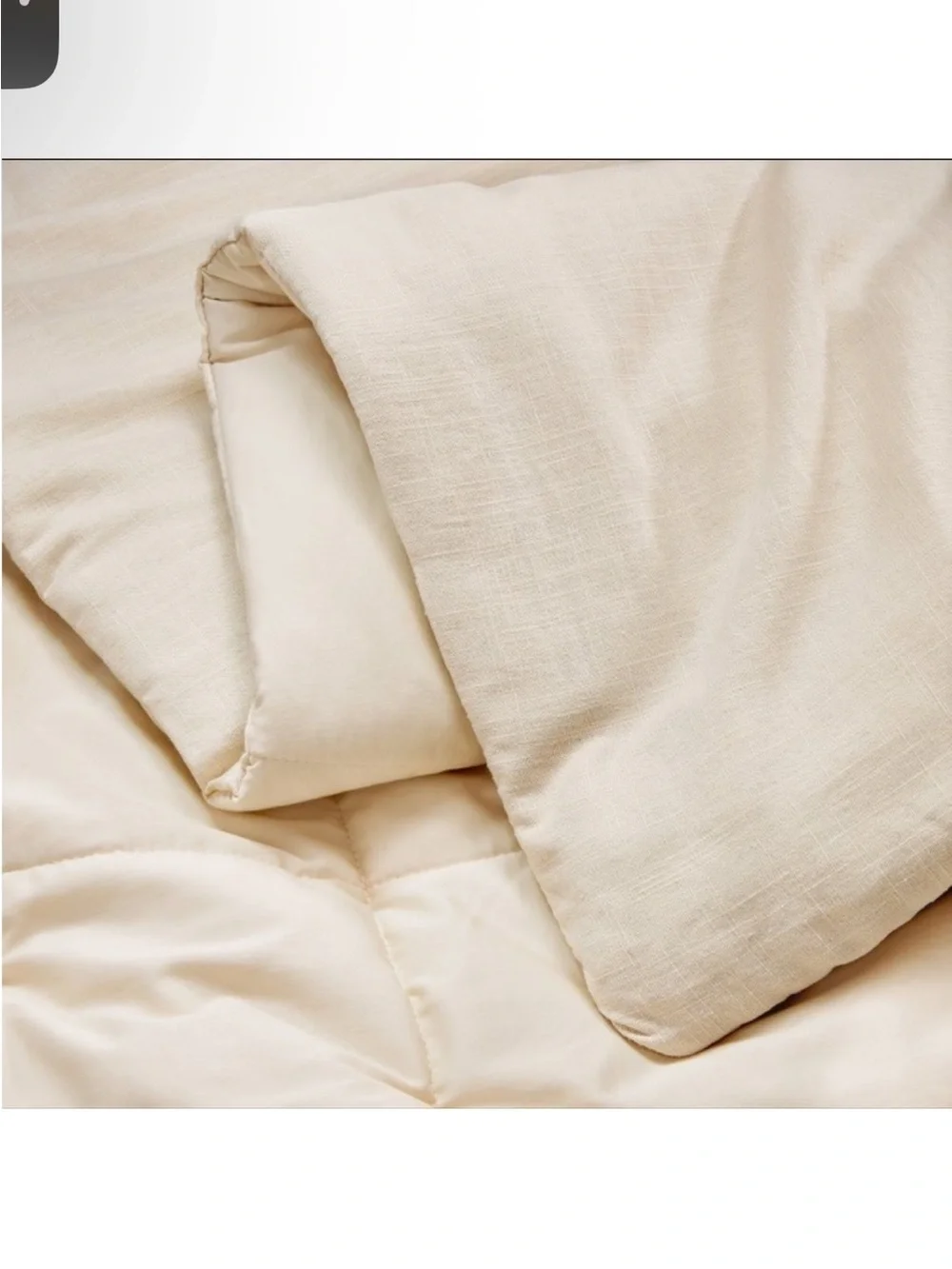 NWT Full/Queen Heavyweight Linen Blend Comforter & Sham Set Natural - Casaluna